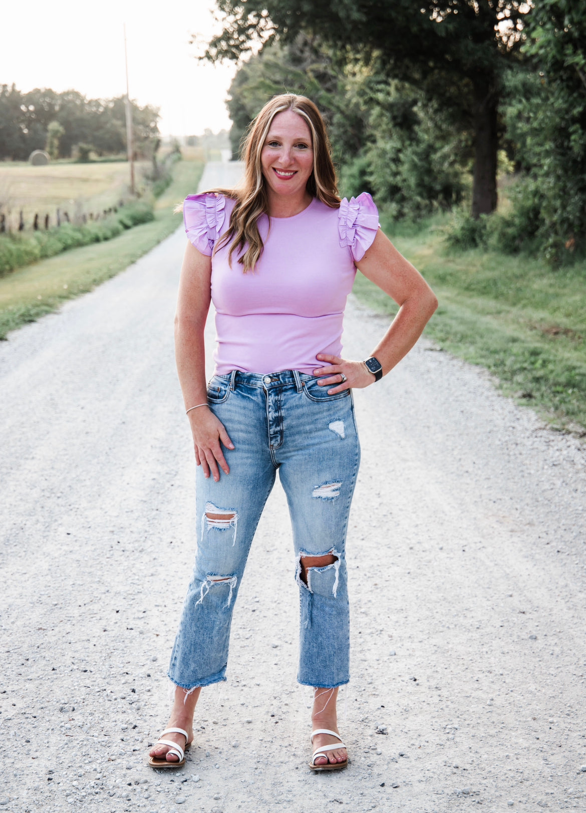 Ruffled Pop Tank